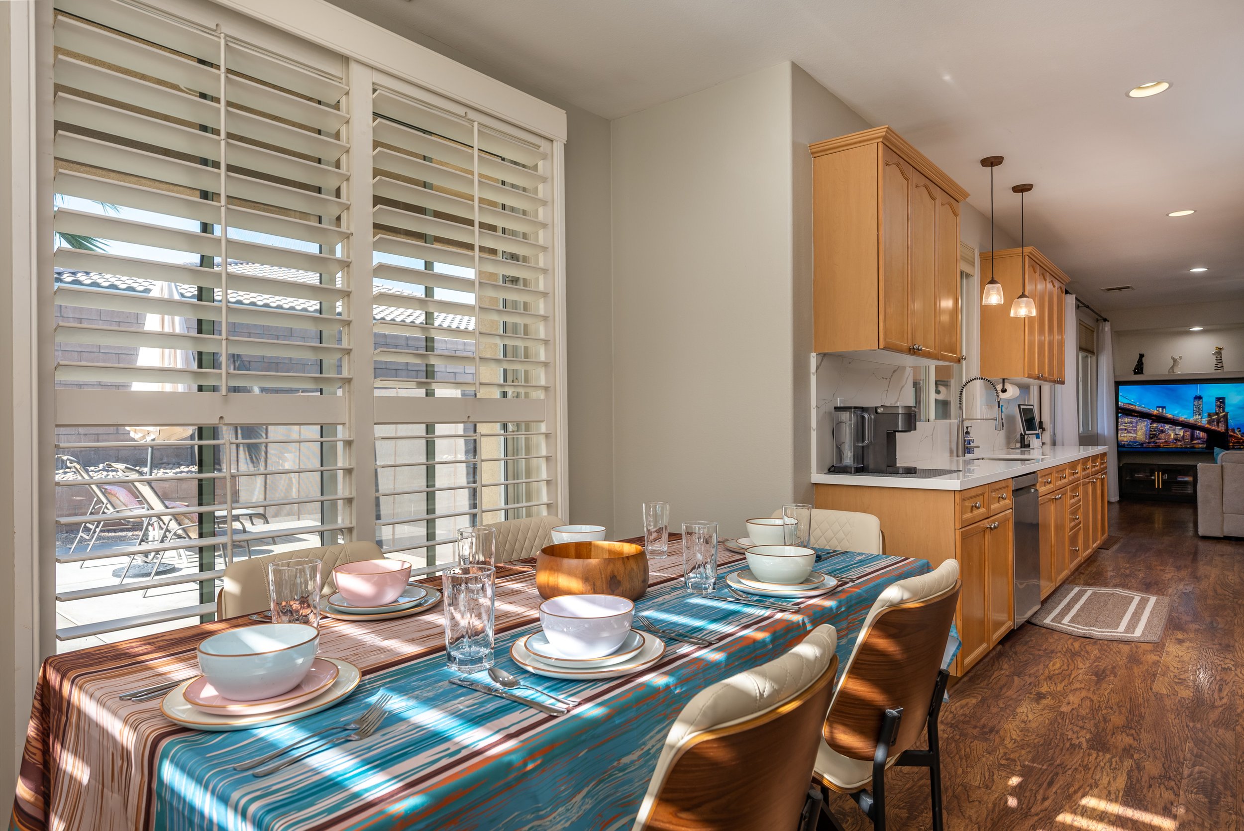 Group dining area