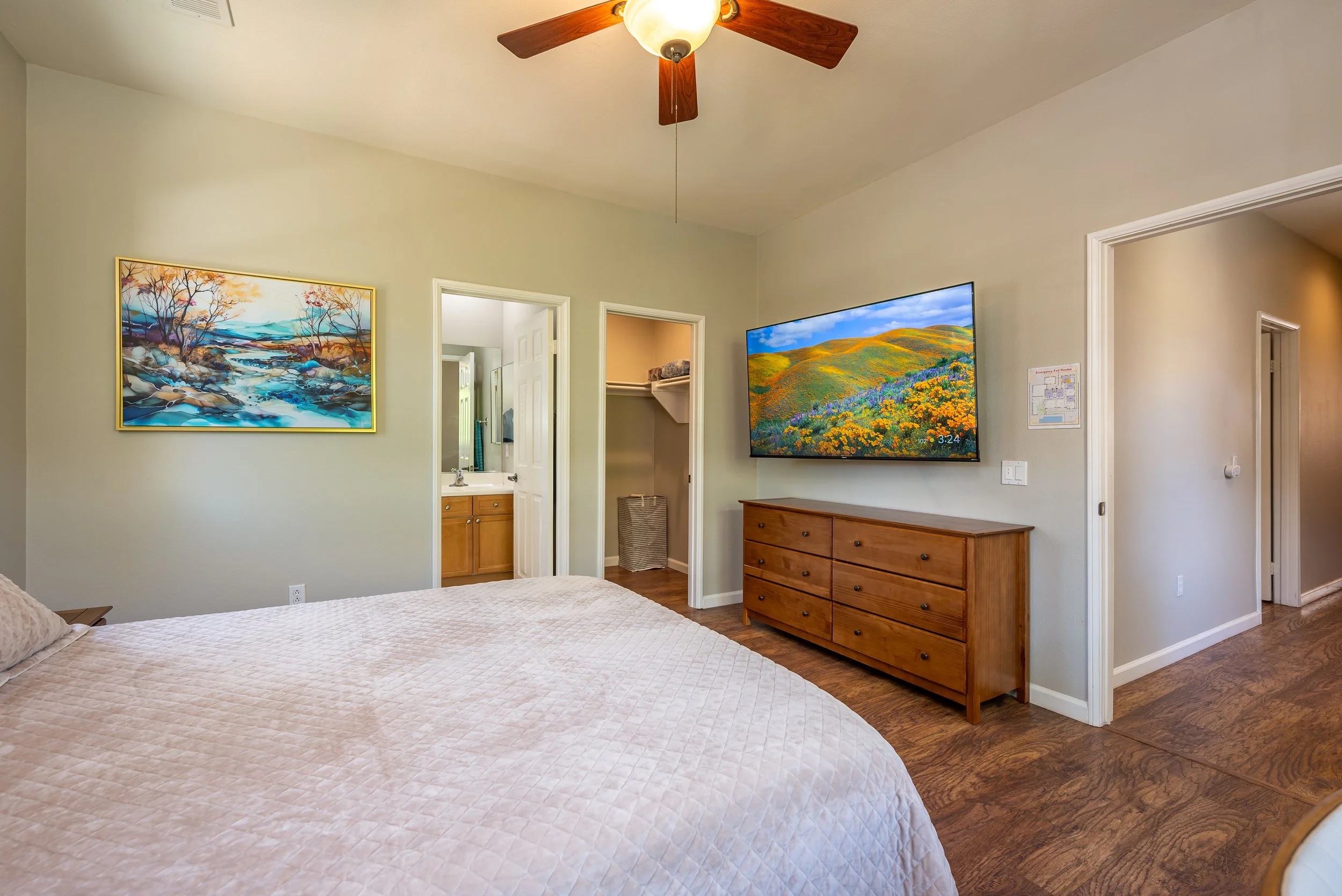 Private bedroom at Sunset Retreats