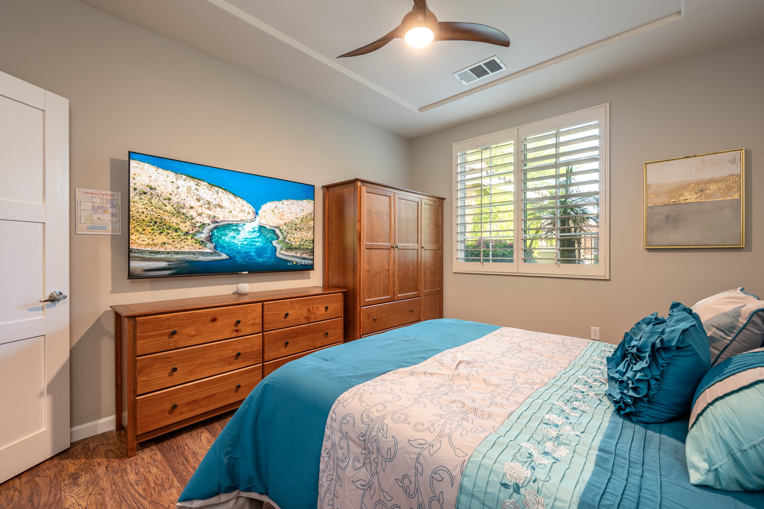 Double door bedroom view 2